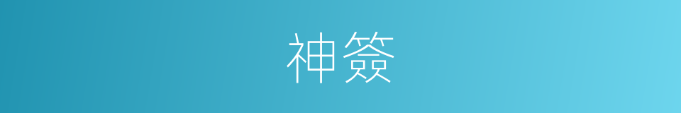 神簽的意思