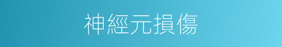 神經元損傷的同義詞