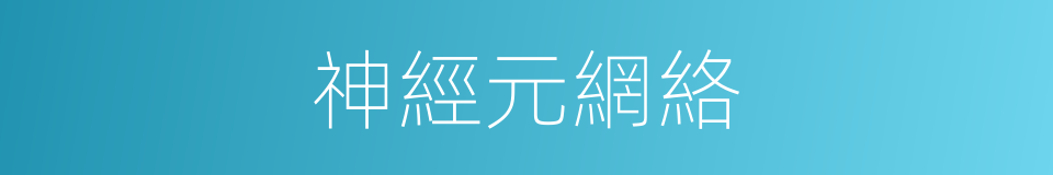 神經元網絡的同義詞