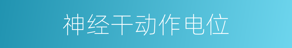 神经干动作电位的同义词