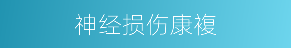 神经损伤康複的同义词