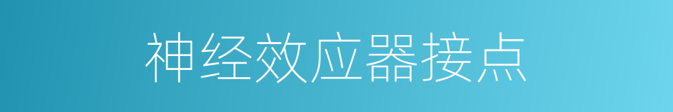 神经效应器接点的同义词
