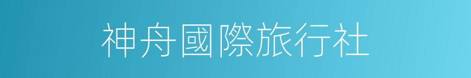 神舟國際旅行社的同義詞