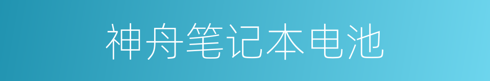 神舟笔记本电池的同义词