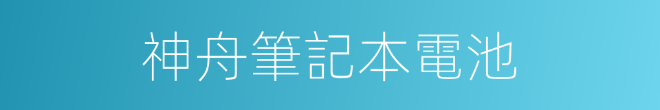 神舟筆記本電池的同義詞