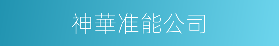 神華准能公司的同義詞