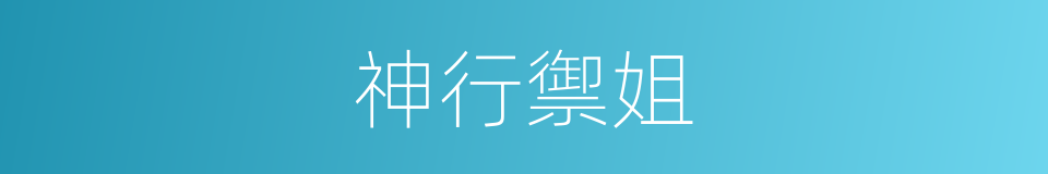 神行禦姐的同義詞