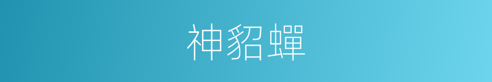 神貂蟬的同義詞