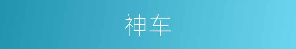 神车的意思