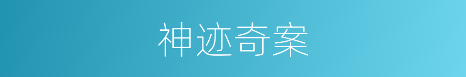 神迹奇案的同义词