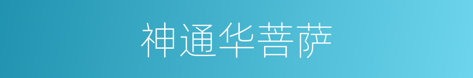神通华菩萨的同义词