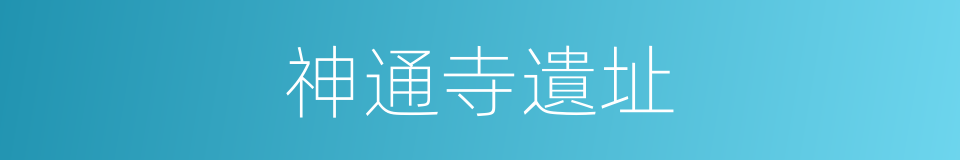 神通寺遺址的同義詞