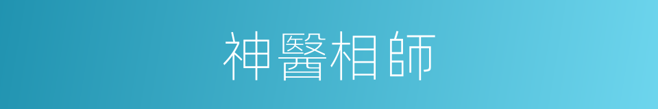 神醫相師的同義詞