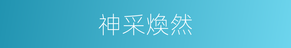 神采煥然的意思