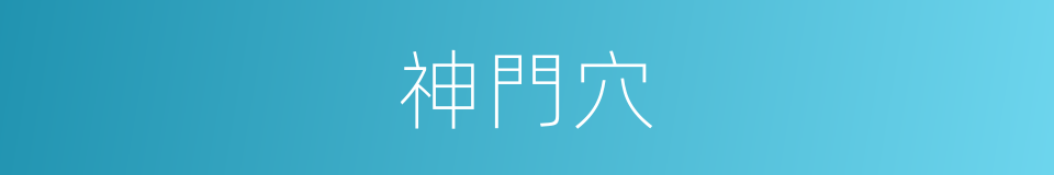 神門穴的同義詞