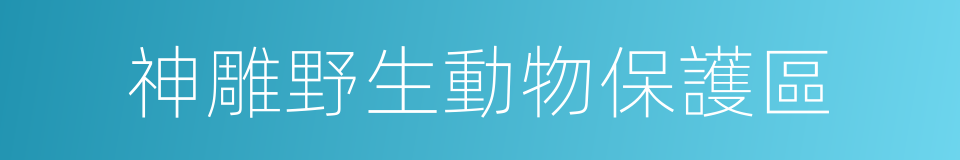 神雕野生動物保護區的同義詞