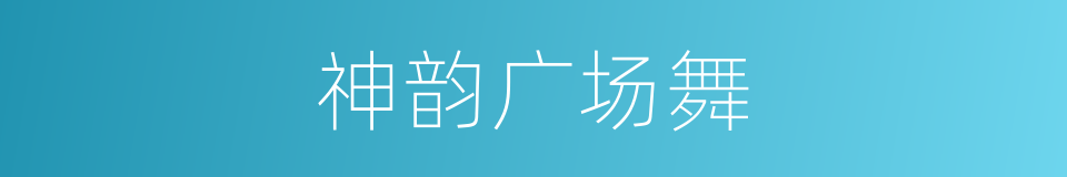 神韵广场舞的同义词