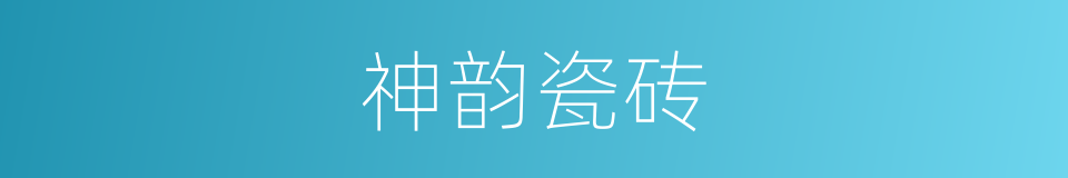 神韵瓷砖的同义词