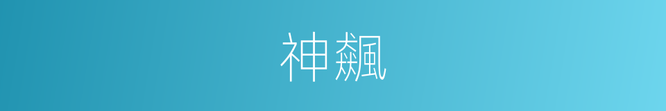 神飆的意思