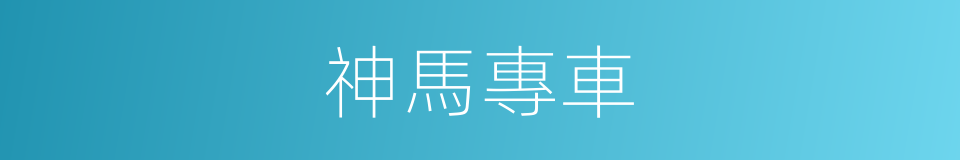 神馬專車的同義詞