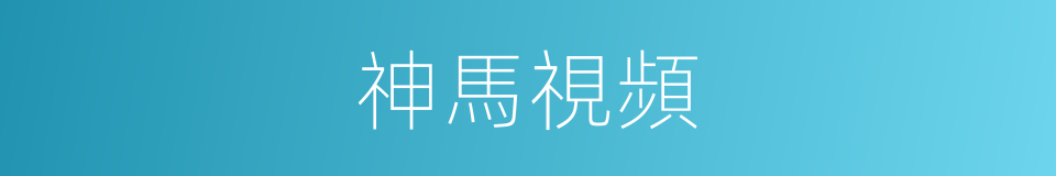 神馬視頻的同義詞