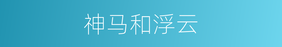 神马和浮云的同义词
