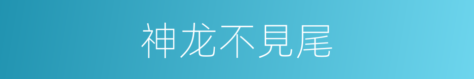 神龙不見尾的意思
