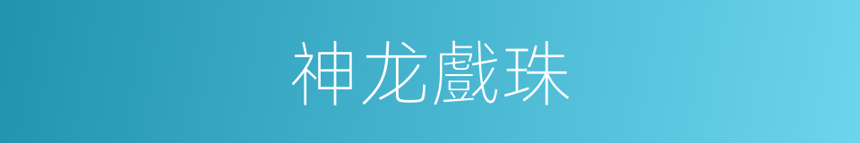 神龙戲珠的同義詞