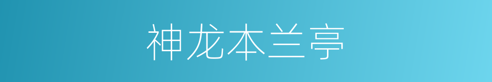 神龙本兰亭的同义词