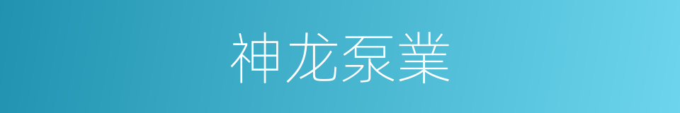 神龙泵業的同義詞