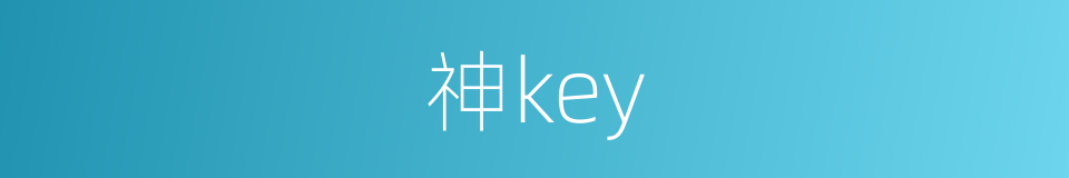 神key的同义词