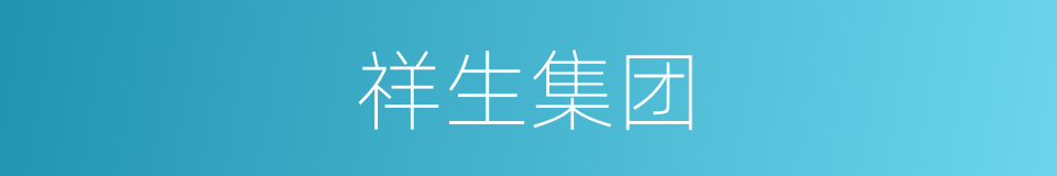 祥生集团的同义词
