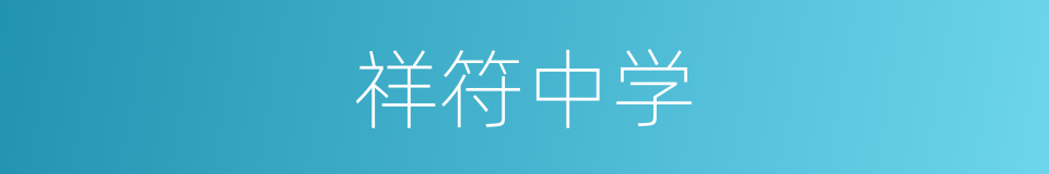 祥符中学的同义词