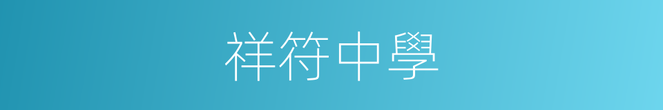 祥符中學的同義詞