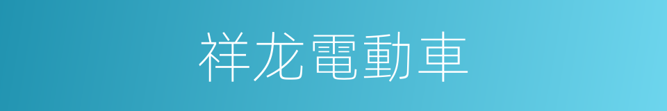 祥龙電動車的同義詞