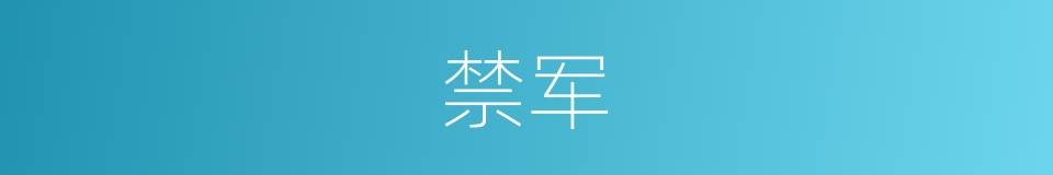禁军的意思