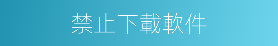 禁止下載軟件的同義詞