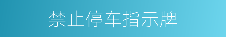 禁止停车指示牌的同义词