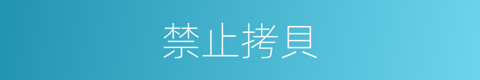 禁止拷貝的同義詞