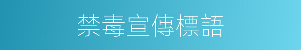 禁毒宣傳標語的同義詞