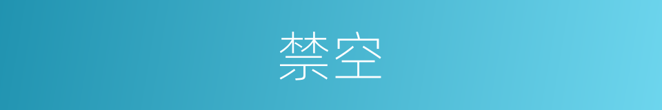 禁空的同义词