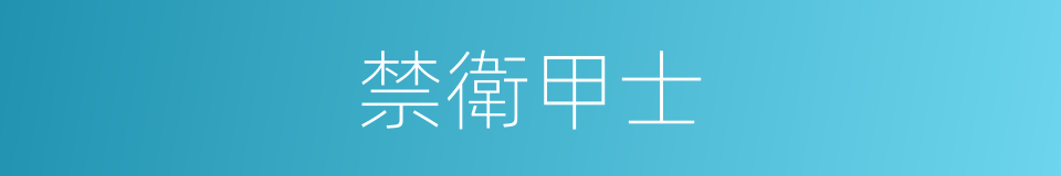 禁衛甲士的同義詞