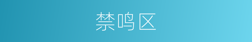 禁鸣区的同义词