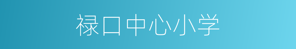 禄口中心小学的同义词