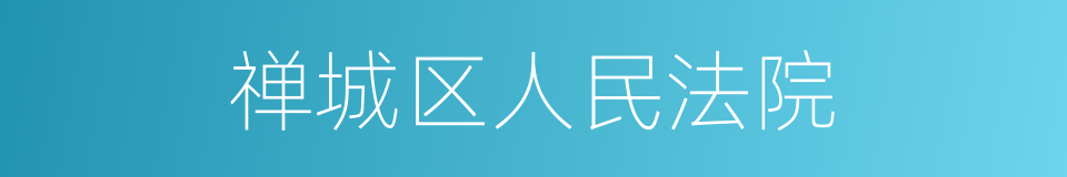 禅城区人民法院的同义词