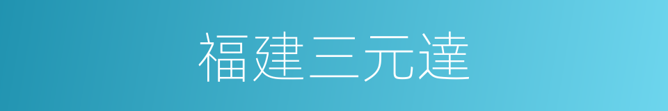 福建三元達的同義詞