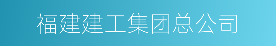 福建建工集团总公司的同义词