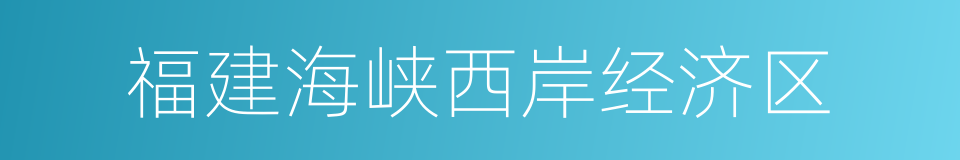 福建海峡西岸经济区的同义词