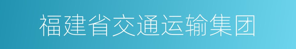 福建省交通运输集团的同义词