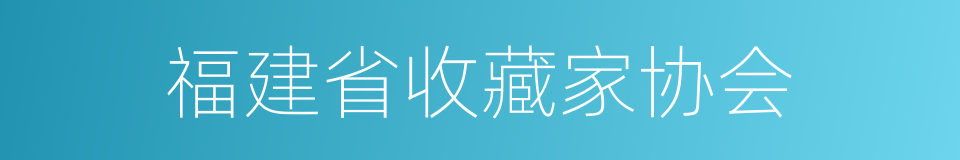 福建省收藏家协会的同义词